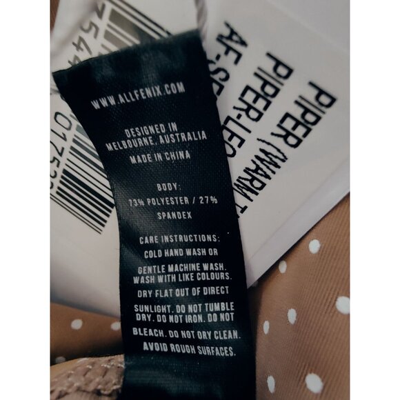 Allfenix Piper Warm Taupe White Polka Dot Cropped Compression Leggings 7/8 L NWT - Picture 6 of 6